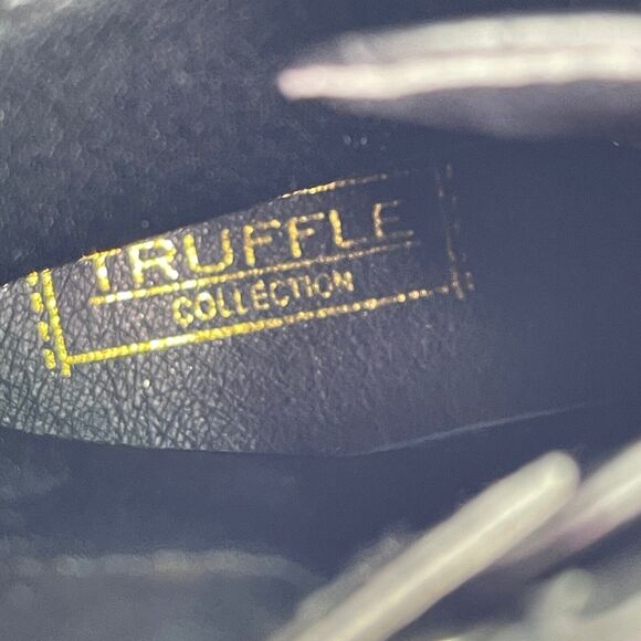 Truffle Collection Faux Leather Croc Embossed Buckle Lace Boots UK 4 US 6 - Picture 7 of 7